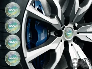 Saab Nabenaufkleber Design Harzemblem-Labels
